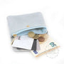 Vue 5 du Porte-Monnaie Cuir Suédé Grainé 041C Bleu Clair par Made in Italy.