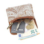 Vue 5 du Porte-monnaie suédé métallisé baroque 041A Camel en cuir par Made in Italy.