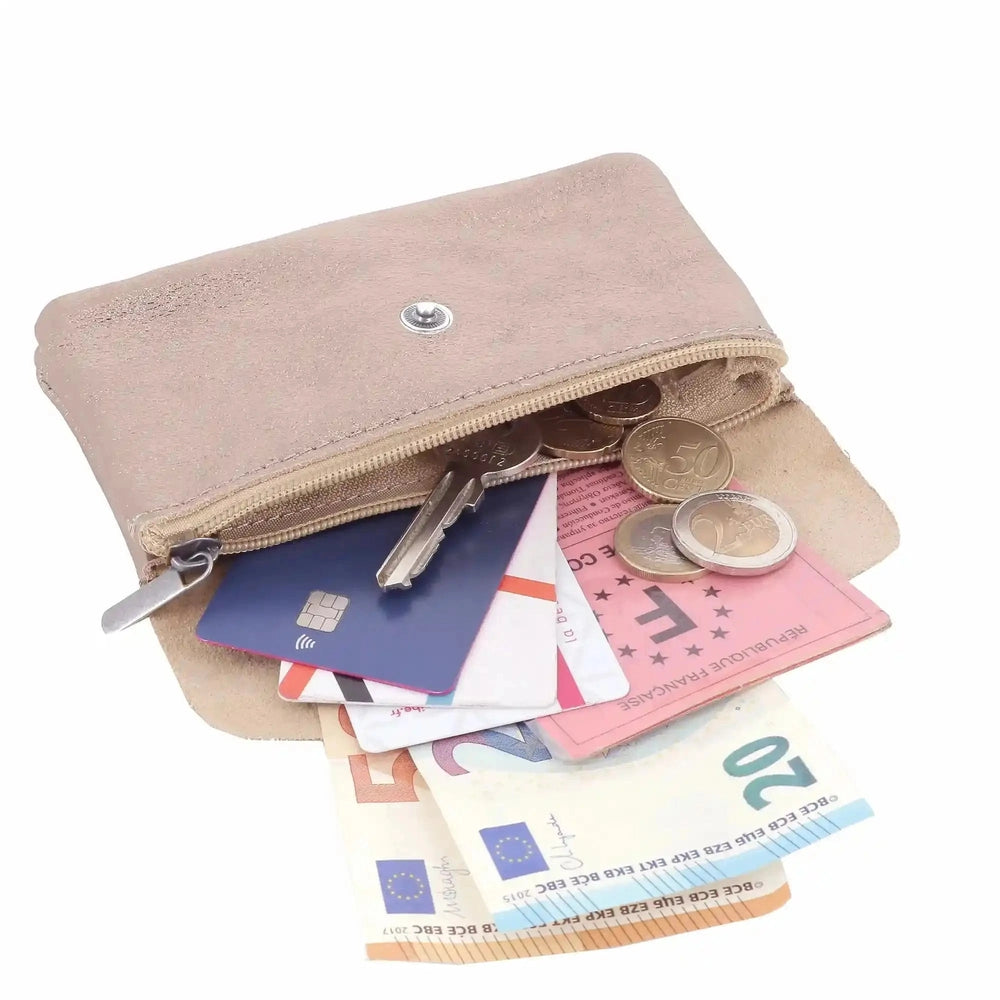 Portefeuille pochette passeport cuir isiré Or Rose other image 6