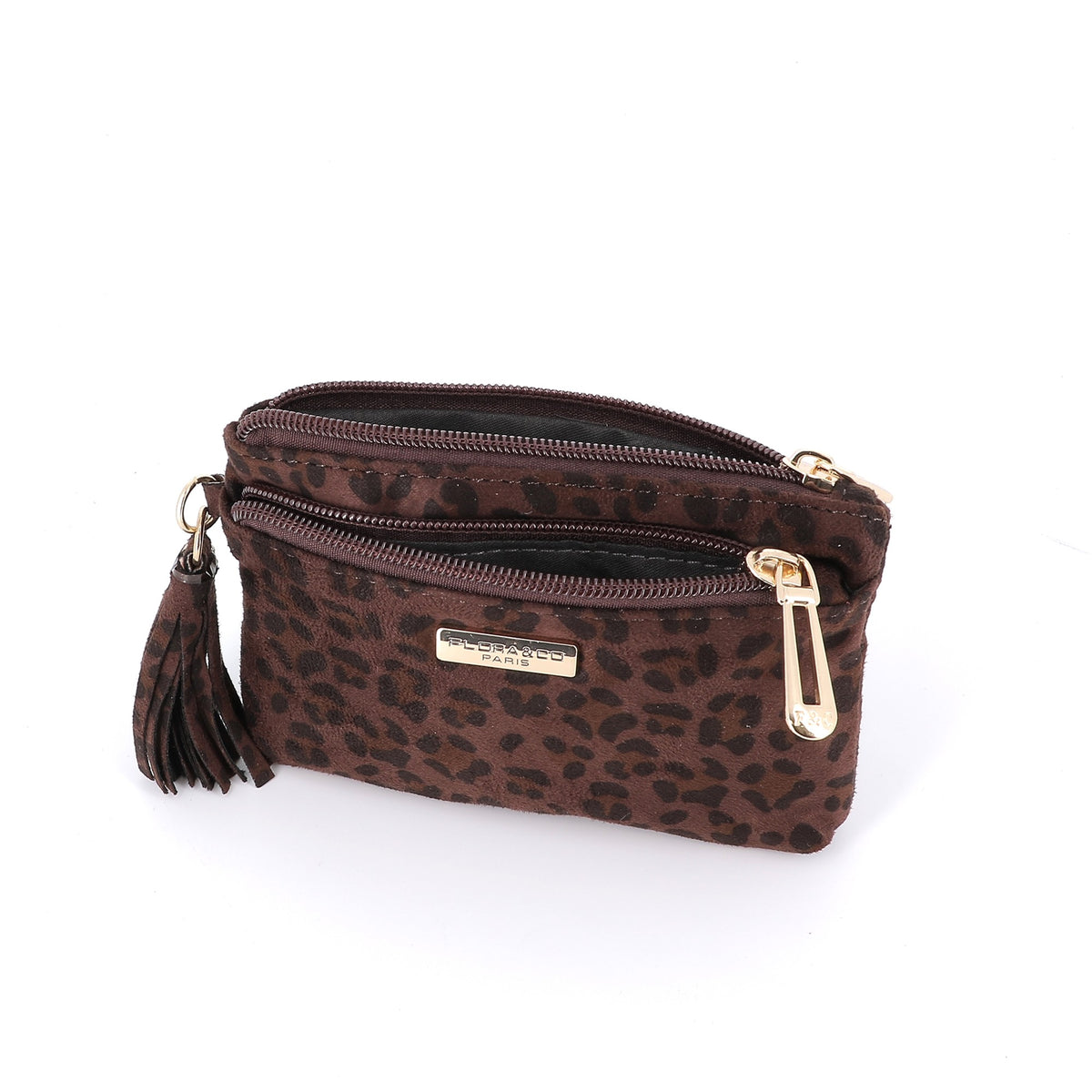 Petit Porte-monnaie Similicuir Léopard Velouté Femme | Portefeuille Porte-c