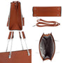Sac cabas femme simili cuir camel - vue 6 | Crocochic