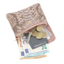 Vue 5 du Porte-connaie cartes court cuir python 041S Rose par Made in Italy.