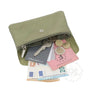 Vue 5 du Porte-monnaie cartes femme cuir irisé 051 Olive par Made in Italy.