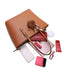 Gallantry Sac cabas femme a4 pompon fourlard camel