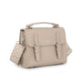Flora & co Sac cartable bandoulière femme broderie beige