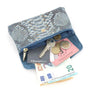 Vue 5 du Porte-monnaie mi-long femme python 05S Bleu en cuir par Made in Italy.