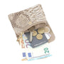 Vue 5 du Porte-connaie cartes court cuir python 041S Taupe par Made in Italy.