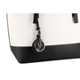 Gallantry Sac cabas femme bicolore saffiano blanc