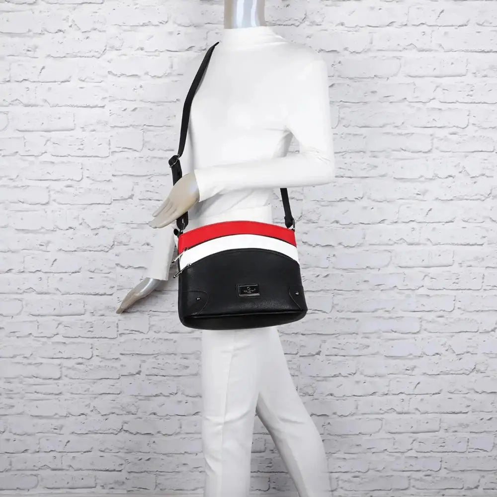 Gallantry Sac bandoulière femme multicolore grainé rouge