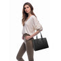 Sac cabas femme simili cuir noir - vue 6 | Crocochic