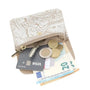 Porte-monnaie suédé métallisé baroque 041A Taupe - Crocochic