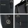 Gallantry Sac cabas femme bicolore saffiano noir