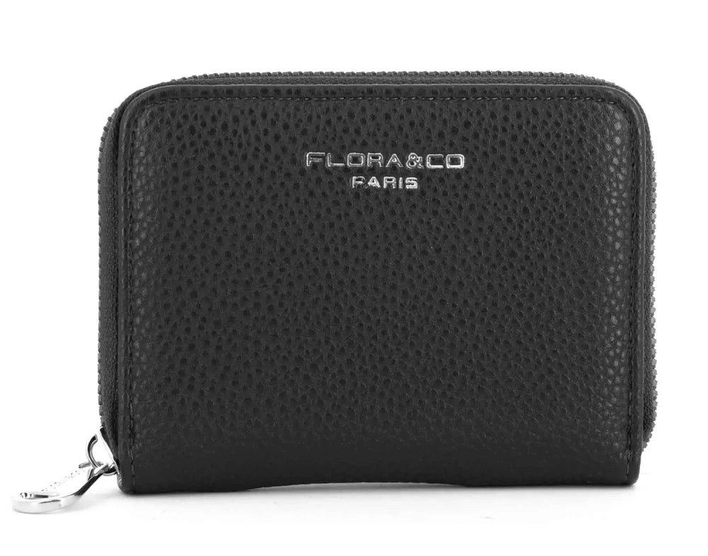 Flora & co Portefeuille monnaie femme souple noir