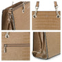 Sac cabas femme simili cuir taupe - vue 6 | Flora & co