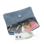 Portefeuille femme cuir souple embossé 05FL Bleu - Crocochic