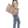 Sac cabas femme simili cuir camel - vue 4 | Flora & co