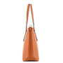 Vue 5 du Grand sac à main cours femme camel en cuir synthétique par Flora & co.