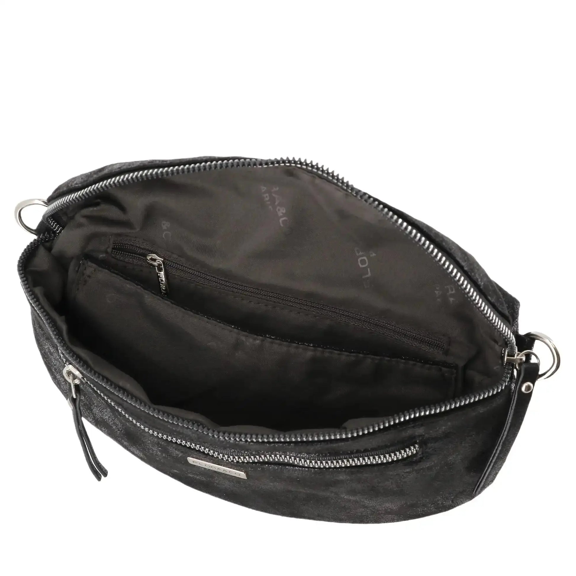 Flora & co Sac banane bandoulière suédine noir