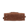 Vue 5 du Grand sac cabas bowling effet daim Camel en cuir synthetique par Flora & co.