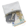 Vue 5 du Porte-monnaie femme cuir italien irisé 041 Argent par Made in Italy.