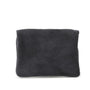 Vue 5 du Petit porte-monnaie cartes cuir suède Bleu Marine par Made in Italy.