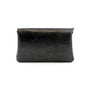 Vue 3 du Porte-monnaie femme irisé format enveloppe noir en cuir synthétique par Flora & co.