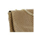 Made in Italy Sac bandoulière chaîne cuir femme croco taupe