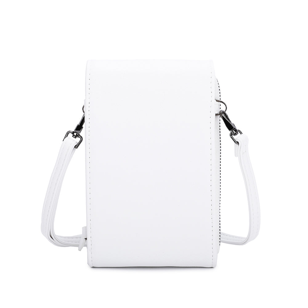 Pochette téléphone bandoulière femme blanc