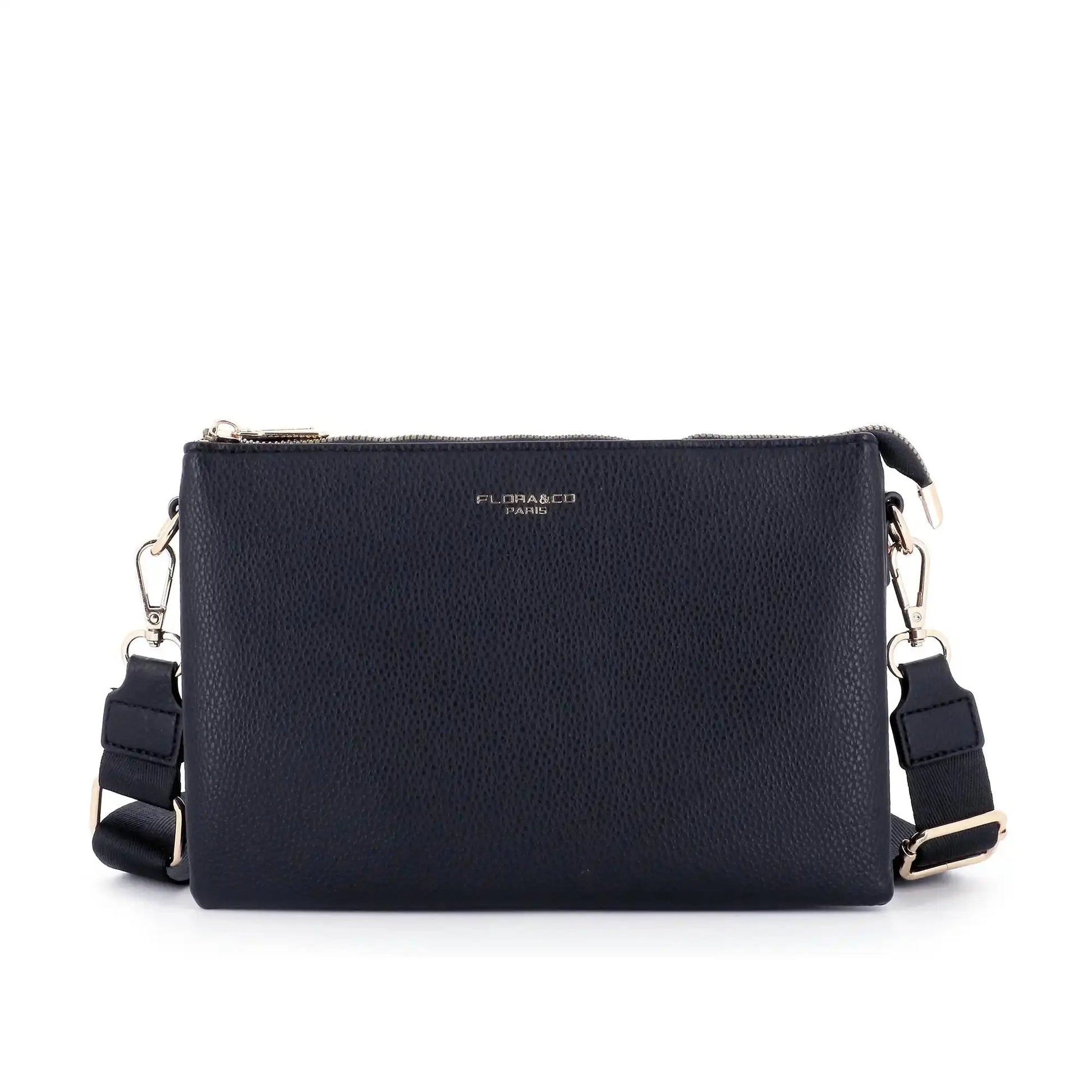 Flora & co Sa ville femme 3 bandoulières multipoches bleu