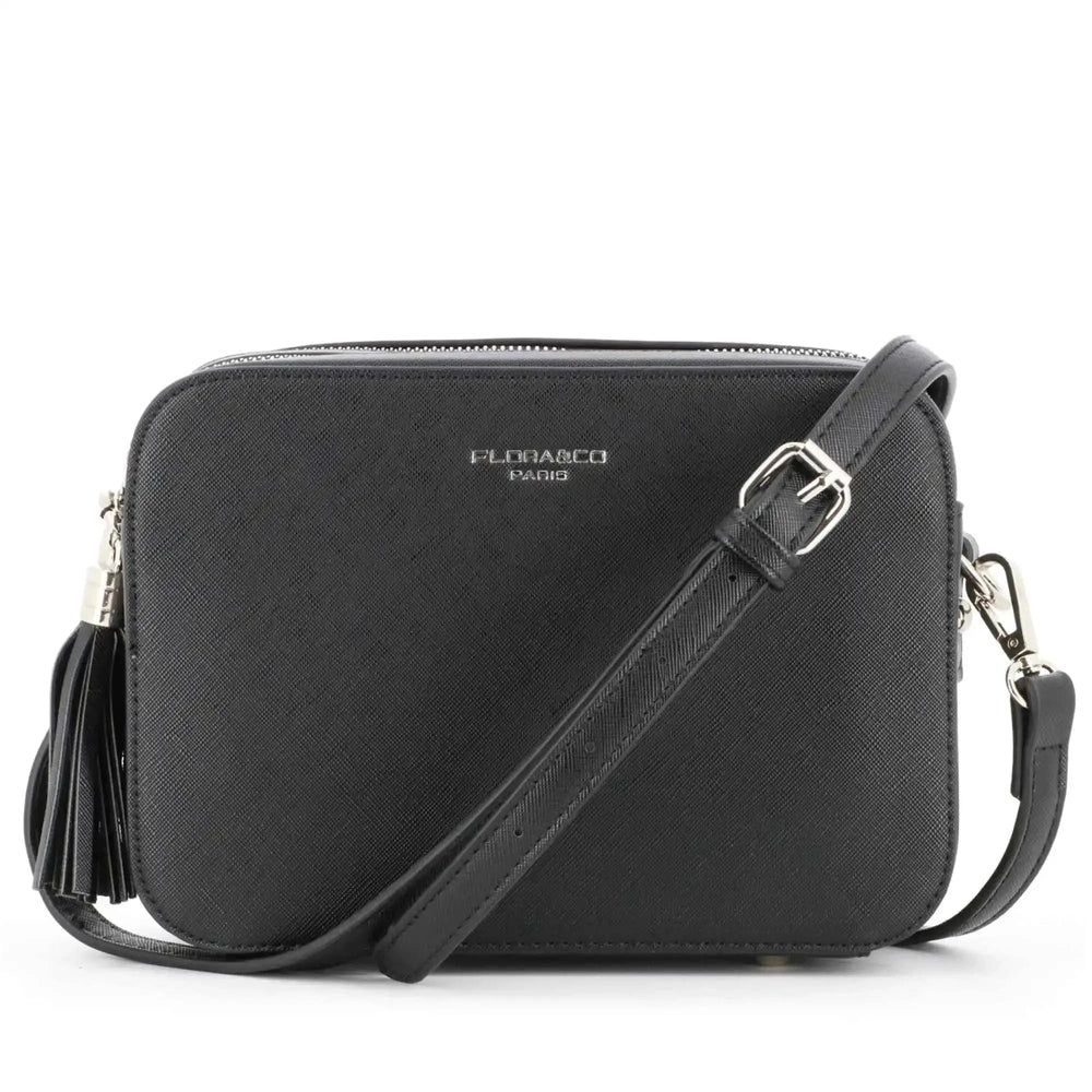 Flora & co Sac bandoulière femme rectangle rigide noir