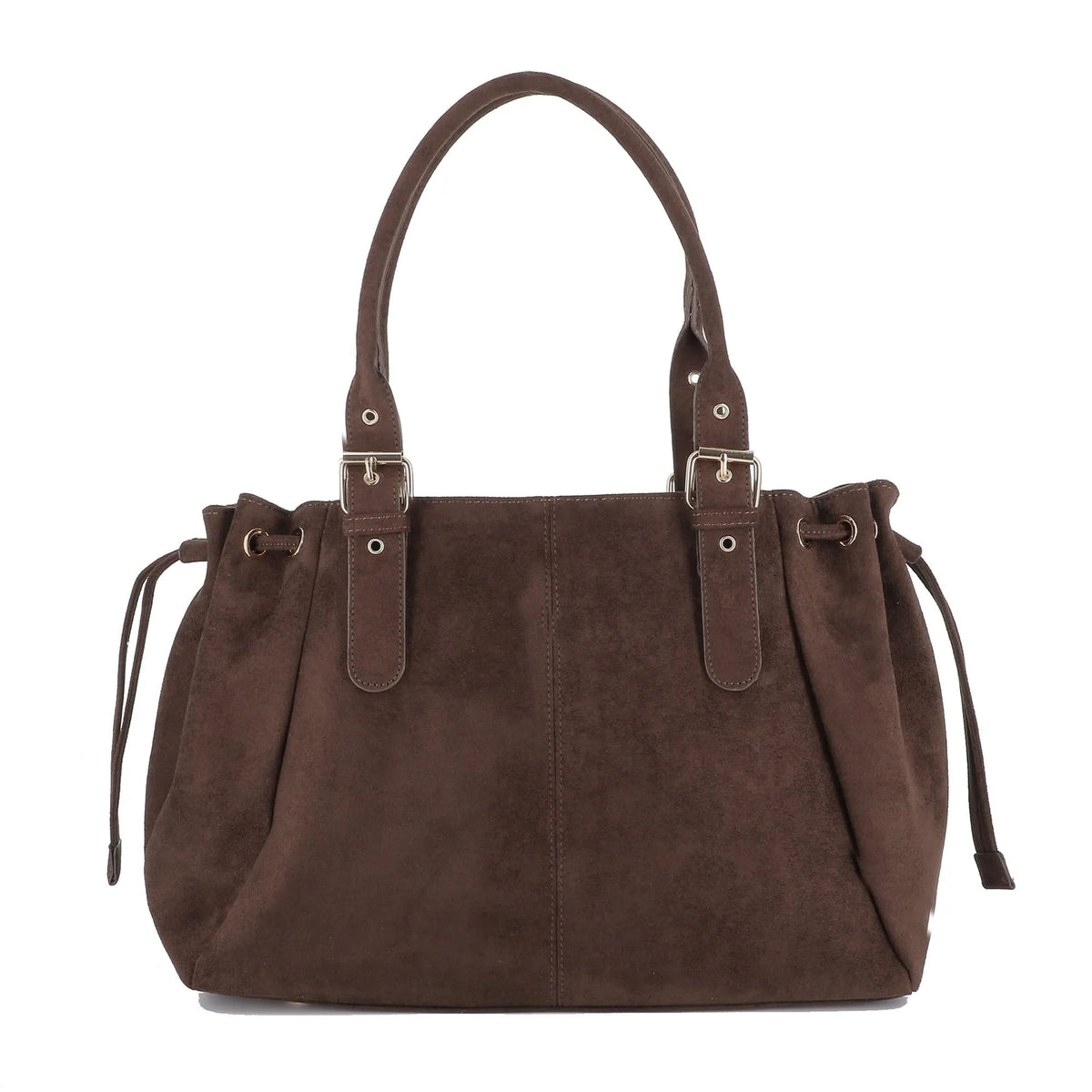 Sac cabas bowling femme cuir synthétique chocolat - vue principale | Crocochic