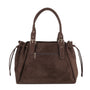 Sac cabas bowling femme cuir synthétique chocolat - vue 4 | Crocochic