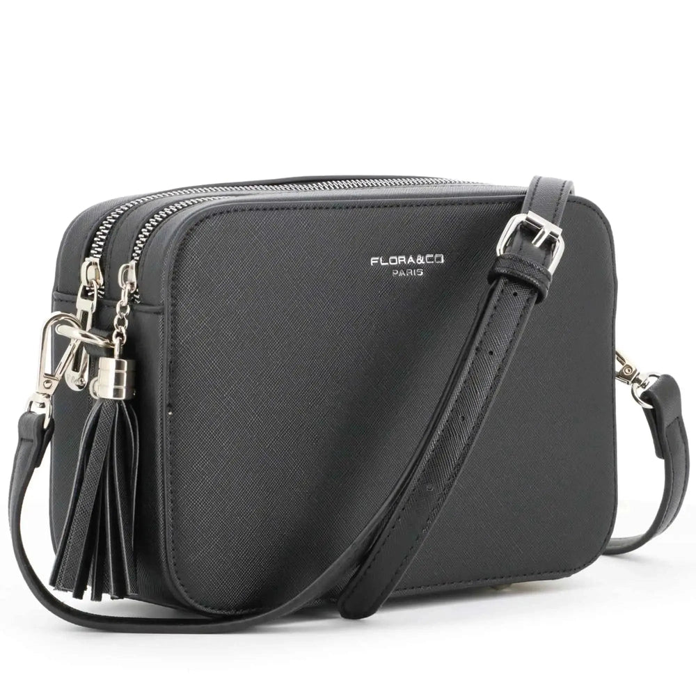 Flora & co Sac bandoulière femme rectangle rigide noir