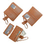 Gallantry Portefeuille porte-cartes femme matelassé camel