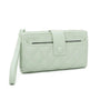 Gallantry Portefeuille porte-cartes femme matelassé vert clair