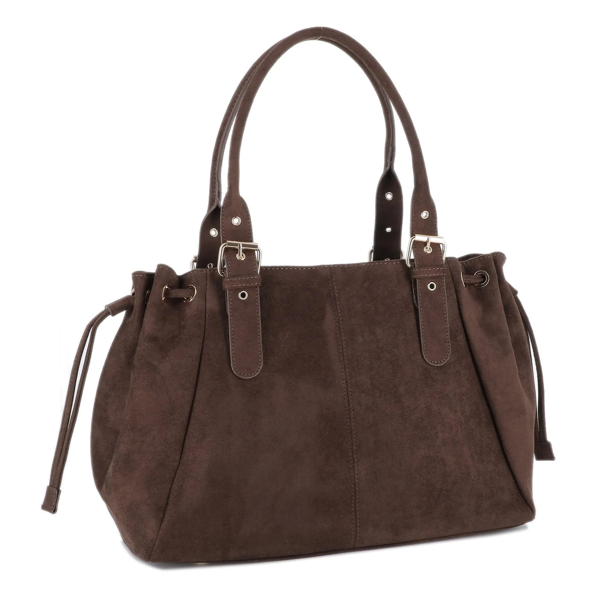 Sac cabas bowling femme cuir synthétique chocolat - vue 2 | Crocochic
