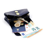 Made in Italy Porte-monnaie femme cuir irisé 04 bleu marine