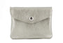 Flora & co Porte-monnaie cartes irisé bouton rabat taupe