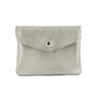 Vue princ. du Mini porte-monnaie cartes femme irisé format enveloppe taupe en cuir synthétique par Flora & co.