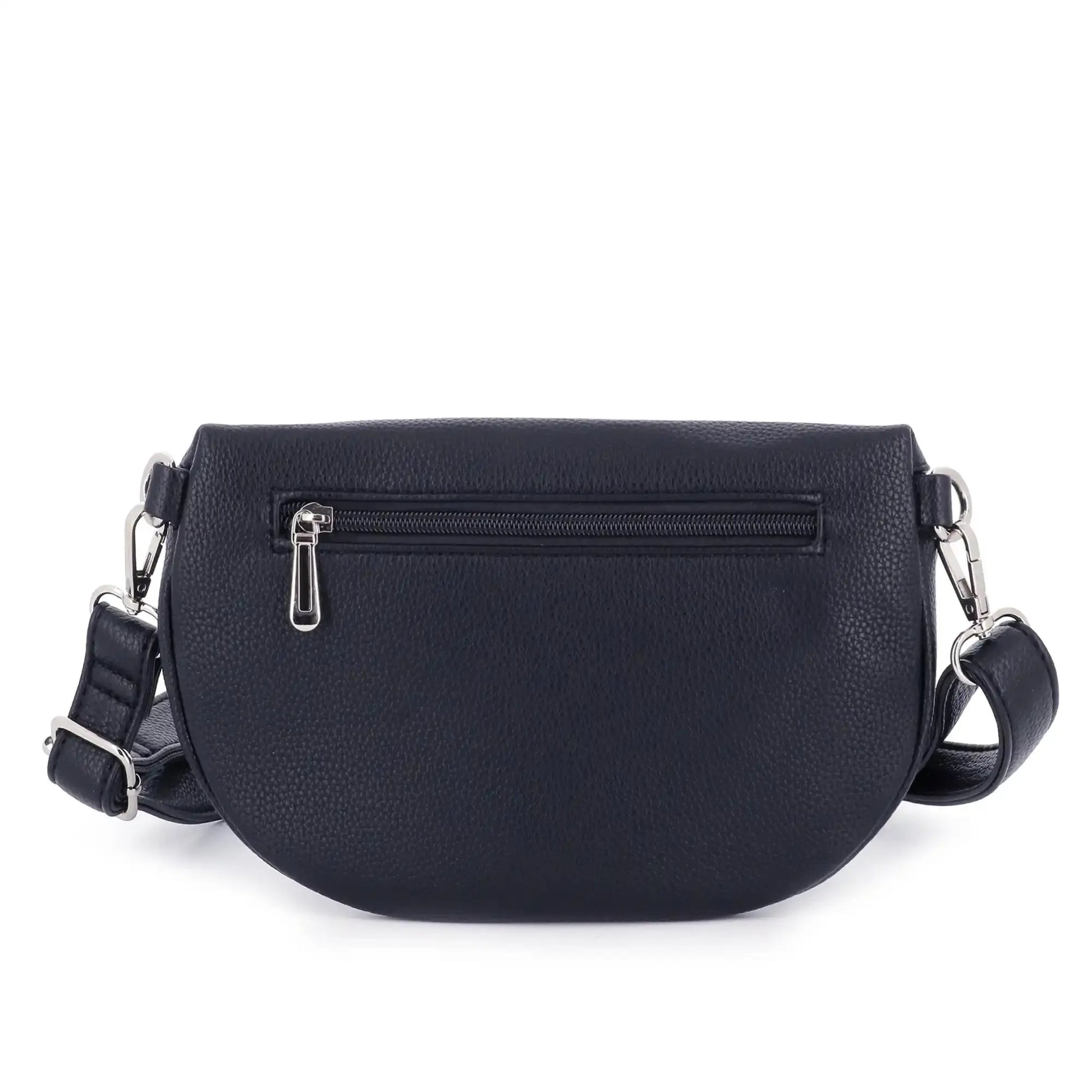 Flora & co Sac banane bandoulière femme multipoches bleu