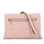 Vue 6 du Pochette bandoulière chaîne femme rabat rose en cuir synthétique par Gallantry.