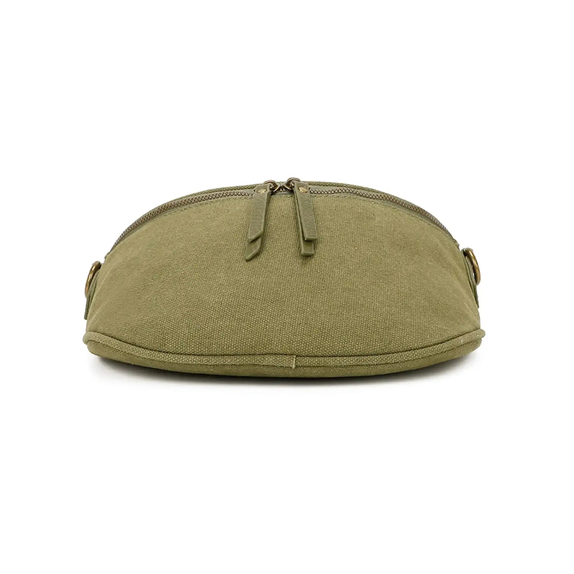 Gallantry Sac banane femme canvas toile vert