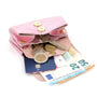Made in Italy Porte-monnaie femme cuir irisé 04 rose