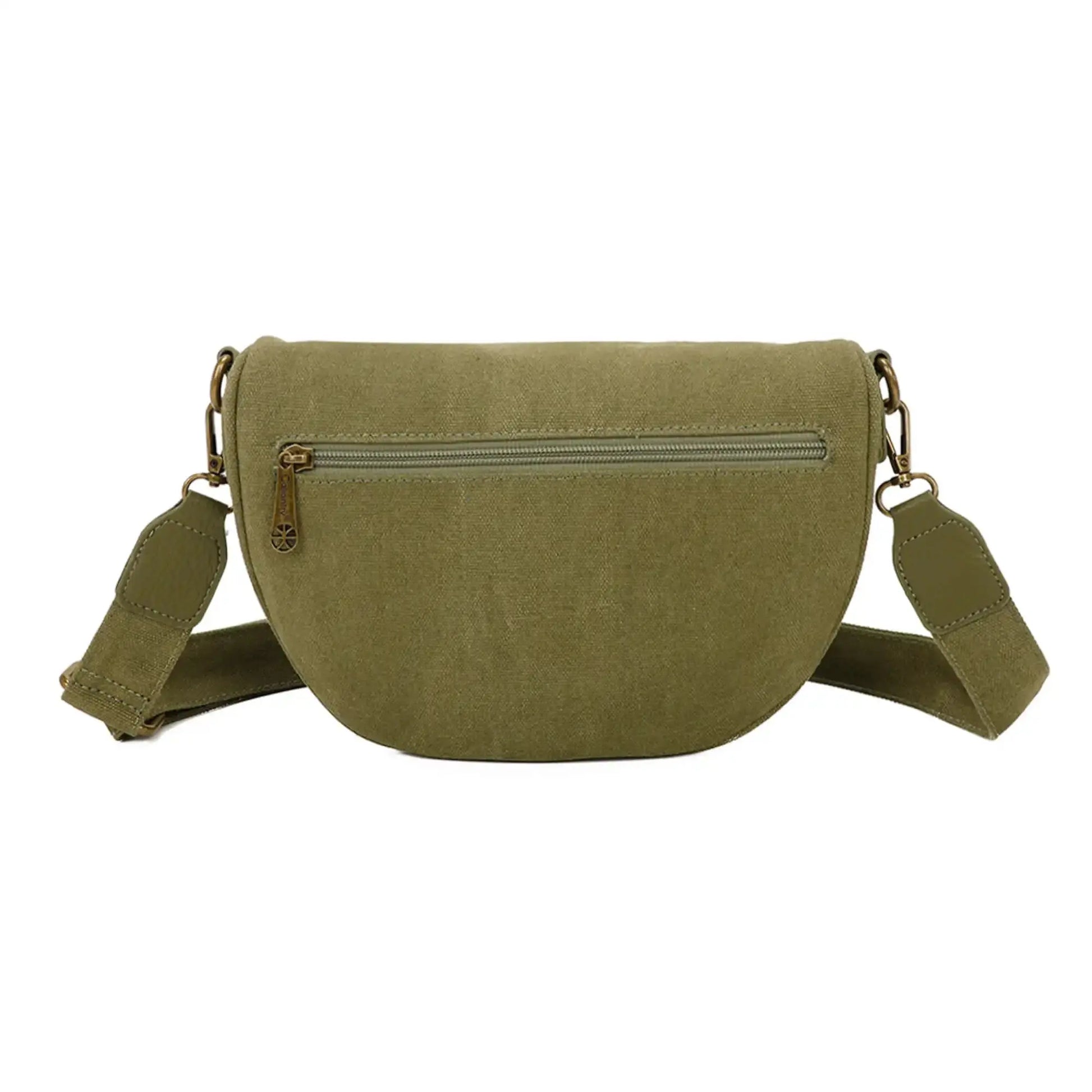 Gallantry Sac banane femme canvas toile vert
