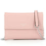 Vue princ. du Pochette bandoulière chaîne femme rabat rose en cuir synthétique par Gallantry.
