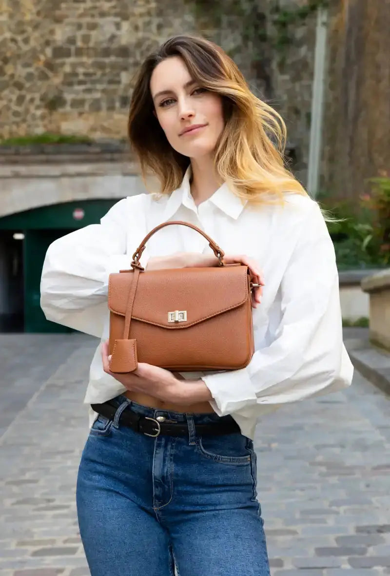 Flora & co Sac à main bandoulière femme camel