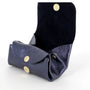 Made in Italy Porte-monnaie femme cuir irisé 04 bleu marine
