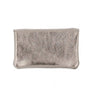 Portefeuille pochette passeport cuir isiré Taupe Made in Italy