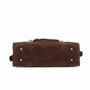 Grand sac cabas bowling effet daim Chocolat - Crocochic