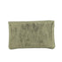 Portefeuille pochette passeport cuir isiré Olive Made in Italy